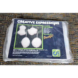 Vintage 80s A Candlewick Christmas CREATIVE EXPRESSIONS Candlewick Ornament Kit